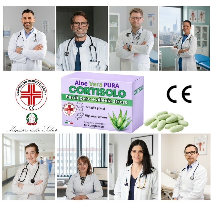 Collage di professionisti del benessere associato ad Aloe Vera Pura